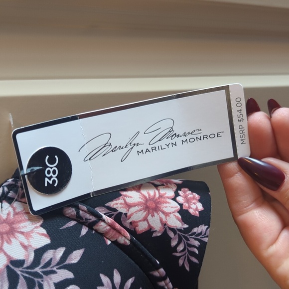 NWT Marilyn Monroe Floral Push-up Bra in 38C - Picture 3 of 5